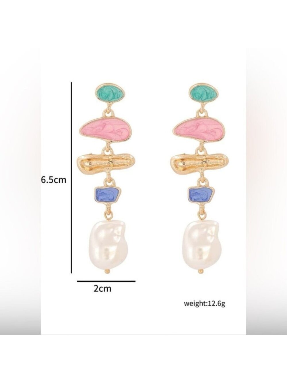 Pearl earring drops A339